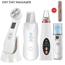 RF EMS LED Mesotherapy Facial Massager+Ultrasonic Skin Scrubber+Blackhead Remover Electric Pore Cleaner+Nano spray Face Steamer
RF EMS LED Mesotherapy Facial Massager+Ultrasonic Skin Scrubber+Blackhead Remover Electric Pore Cleaner+Nano spray Face Steamer