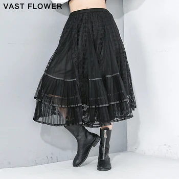 High waist asymmetrical mesh pleated skirt new plus size midi skirts womens elastic waist spring 2020 fashion streetwear
High waist asymmetrical mesh pleated skirt new plus size midi skirts womens elastic waist spring 2020 fashion streetwear