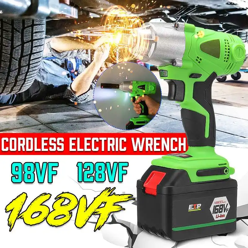 98/128/168VF Electric Impact Wrench Infinitely Cordless Speed Brushless Motor Electric Wrench With Rechargeable Lithium Battery
98/128/168VF Electric Impact Wrench Infinitely Cordless Speed Brushless Motor Electric Wrench With Rechargeable Lithium Battery