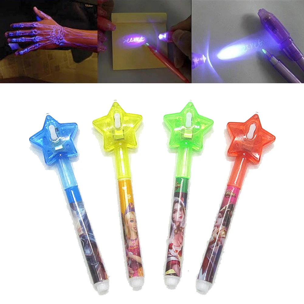 2 in 1 Luminous Light Invisible Ink Pen UV Check Money Light Toy Drawing Secret Magic Star Pens Children Glow in the Dark Toys
2 in 1 Luminous Light Invisible Ink Pen UV Check Money Light Toy Drawing Secret Magic Star Pens Children Glow in the Dark Toys