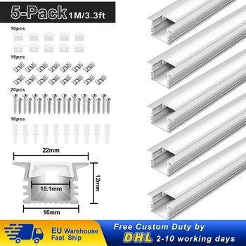 5x1m LED Bar Light Aluminum Profile Rectangular Led Light with Side Trough Cuttable LED Strip Light add End Cap Fastening Clip
5x1m LED Bar Light Aluminum Profile Rectangular Led Light with Side Trough Cuttable LED Strip Light add End Cap Fastening Clip