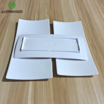 11/12/13 Inch White Warping Angle Rectangular Sashimi Dish Restaurant Dinnerware Dinner Plate A5 Melamine Tableware
11/12/13 Inch White Warping Angle Rectangular Sashimi Dish Restaurant Dinnerware Dinner Plate A5 Melamine Tableware
