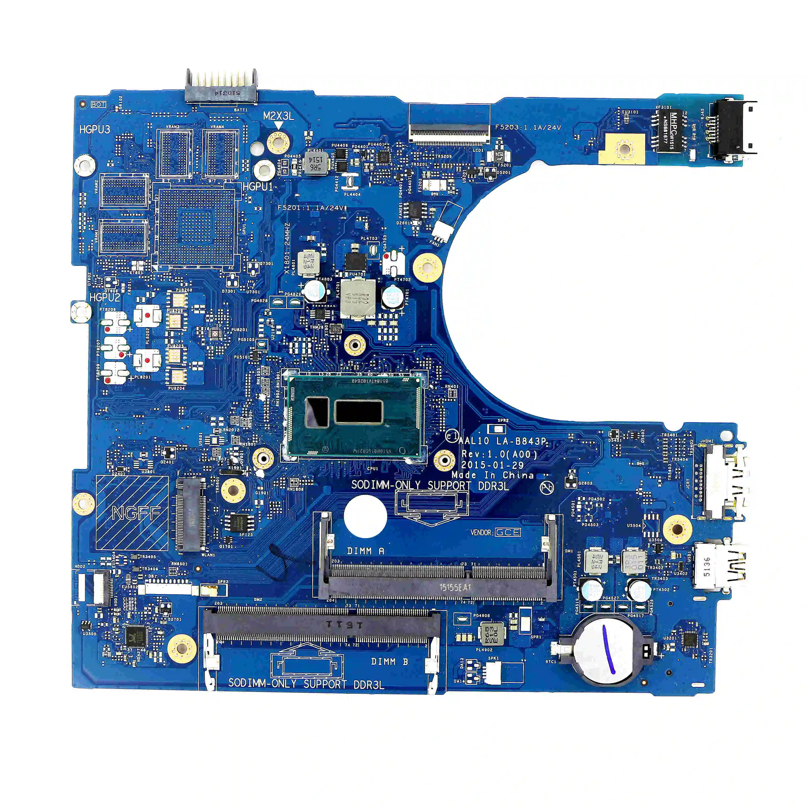 Оригинальная Рабочая материнская плата RC3PN для ноутбука UMA DDR3L диагональ 10