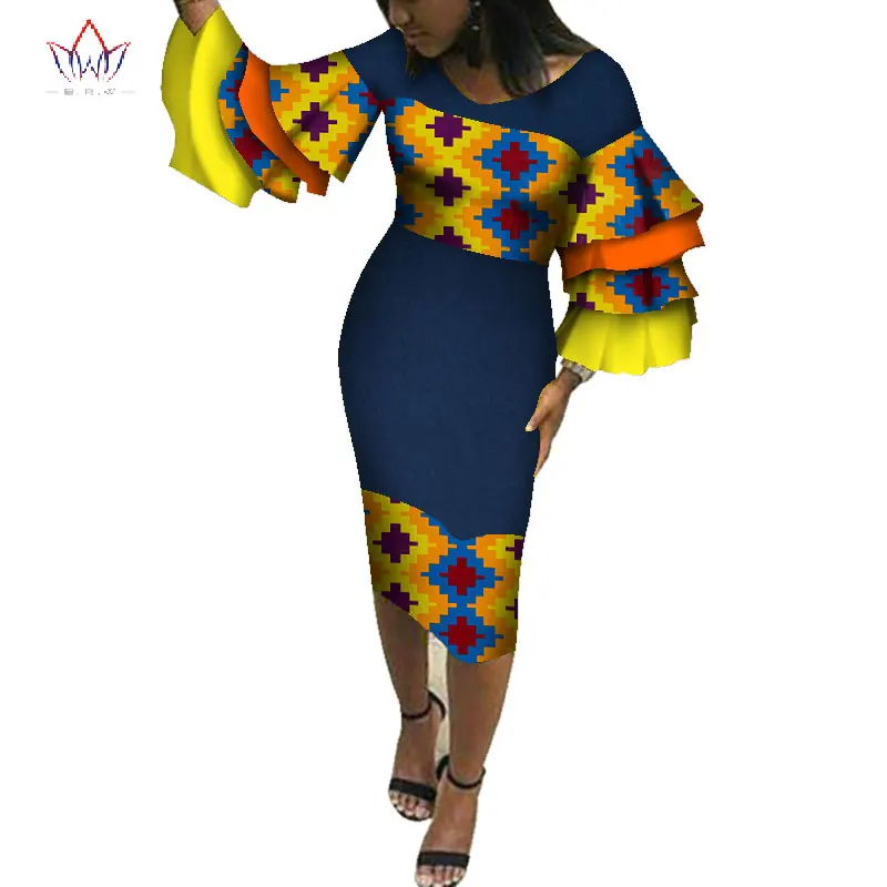 Autumn African dresses for women Dashiki Flare Sleeve African Clothing bazin riche Wax Print garment for lady WY4557
Autumn African dresses for women Dashiki Flare Sleeve African Clothing bazin riche Wax Print garment for lady WY4557