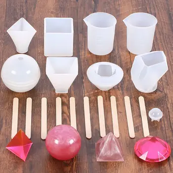 1Set Cuboid Pyramid Round Sphere Silicone Crystal Epoxy Mold Pendant Casting Mould
1Set Cuboid Pyramid Round Sphere Silicone Crystal Epoxy Mold Pendant Casting Mould