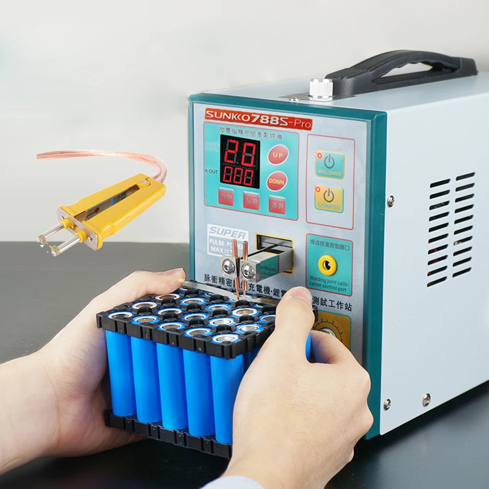 SUNNKKO 788S-PRO with 71B Lithium battery spot welding machine Pressure regulation small Welded firmly for 18650 test charging
SUNNKKO 788S-PRO with 71B Lithium battery spot welding machine Pressure regulation small Welded firmly for 18650 test charging