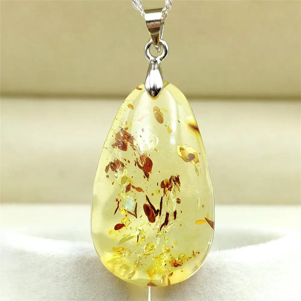 100% Natural Piebald Amber Necklace Pendant Flower Inclusion Gemstone Water Drop 31x19x9mm Women Crystal Healing AAAAA
100% Natural Piebald Amber Necklace Pendant Flower Inclusion Gemstone Water Drop 31x19x9mm Women Crystal Healing AAAAA