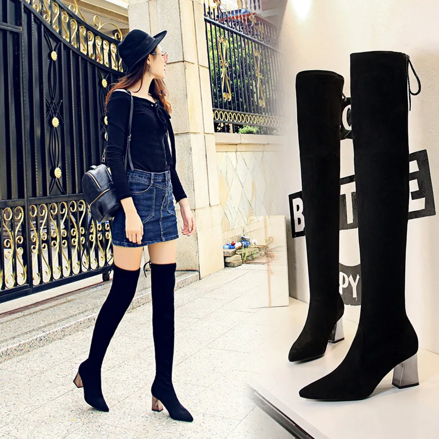 Western style High heel over the knee boots women thigh high boots shoes woman botas mujer bottine femme size 34-49
Western style High heel over the knee boots women thigh high boots shoes woman botas mujer bottine femme size 34-49