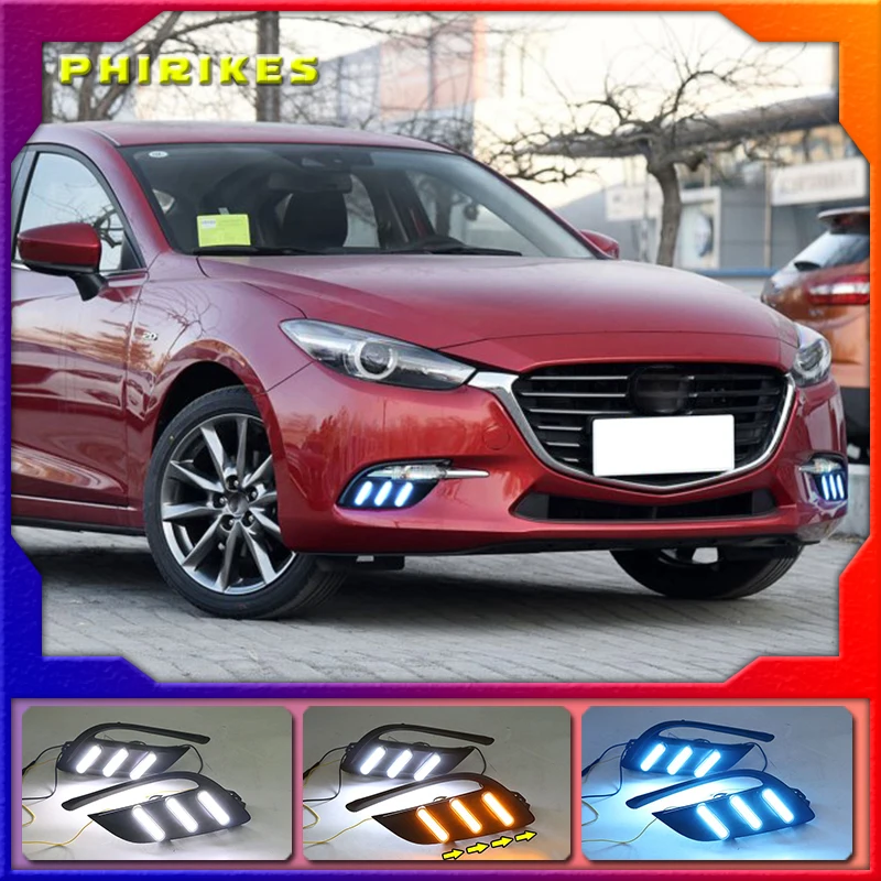 2pcs DRL for Mazda 3 axela 2017 2018 12V LED car DRL Driving daytime running lights fog lamp with turn Signal style Relay
2pcs DRL for Mazda 3 axela 2017 2018 12V LED car DRL Driving daytime running lights fog lamp with turn Signal style Relay