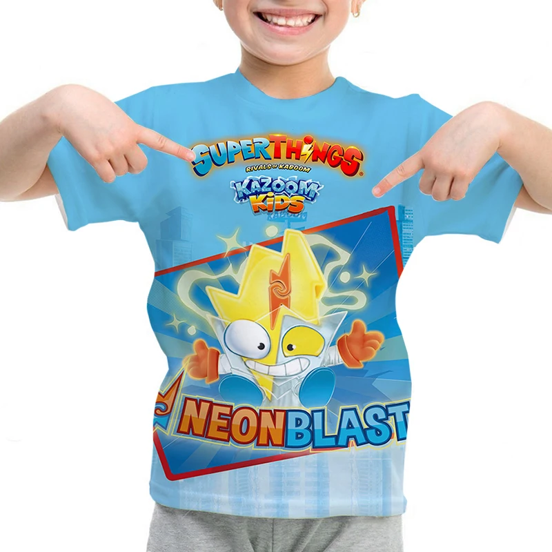 

Kids Kazoom Superzings T Shirts Summer Children's T-Shirt Anime Game Short Sleeve Super Zings 8 Tshirt Toddler Casual Tee Tops