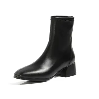 2020 Ankle Boots Women Autumn Winter Warm Genuine Leather Concise Short Boots Square Toe Basic Office Shoes Woman Chelsea
2020 Ankle Boots Women Autumn Winter Warm Genuine Leather Concise Short Boots Square Toe Basic Office Shoes Woman Chelsea