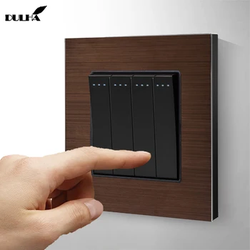 Luxurious Coffee Brown Brushed Aluminum 4 Gang 2 Way Wall Light Switch Satin Metal Panel Electrical Push Button Rocker Switches
Luxurious Coffee Brown Brushed Aluminum 4 Gang 2 Way Wall Light Switch Satin Metal Panel Electrical Push Button Rocker Switches
