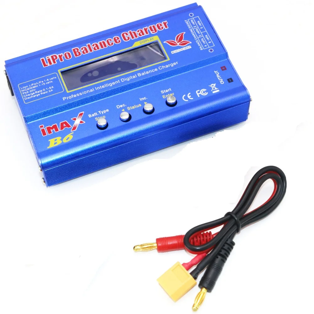 Digital IMAX B6 80W Lipo Battery Balance Charger XT60 Plug For RC Car Quadcopter Drone Airplane Helicopter | Игрушки и хобби