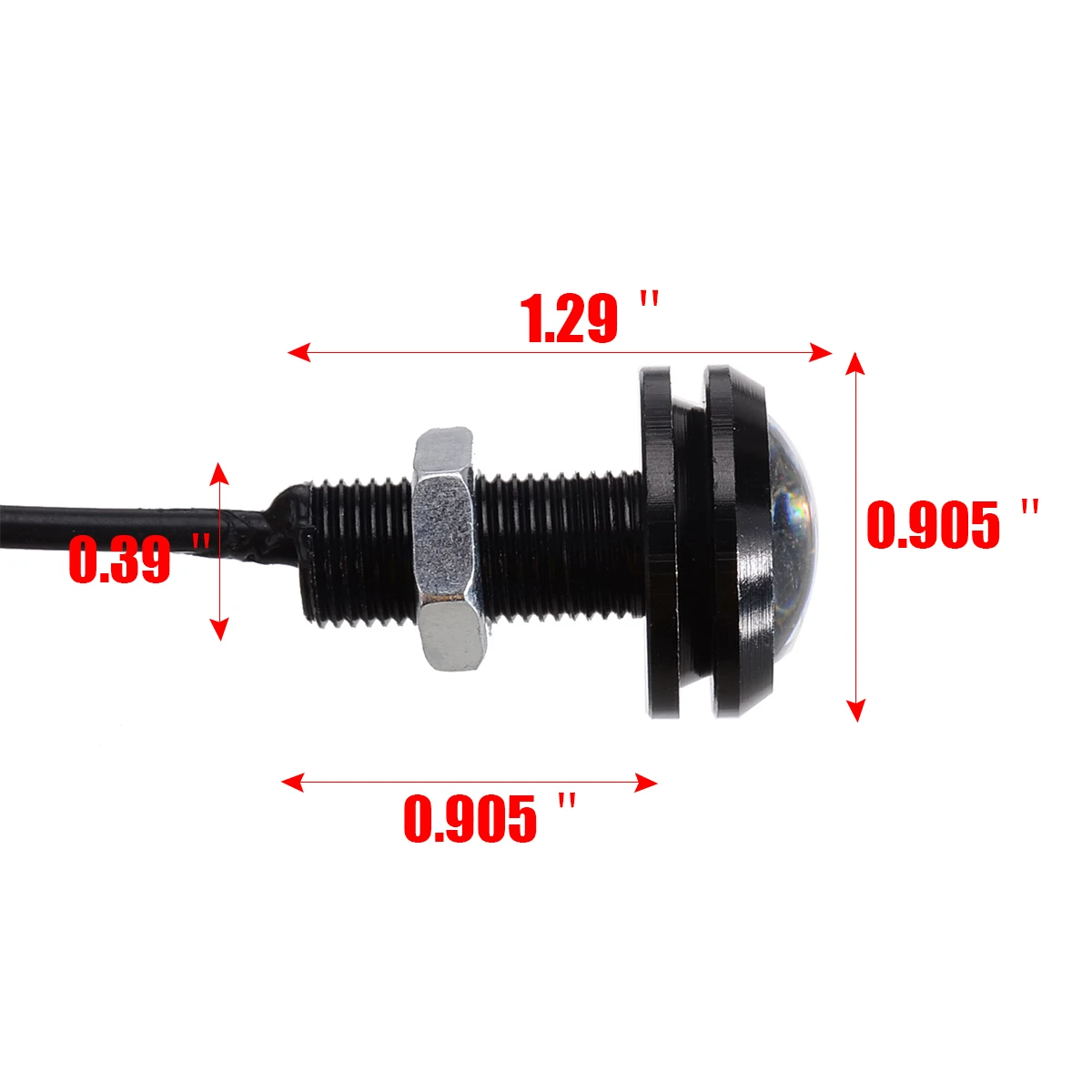2pcs/set 23mm Red LED 12V Eagle Eye Brake Running Light Stop Parking Tail Signal Light Universal For Motorcycle Car