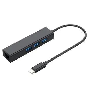 ALLOYSEED S81-U3-C 4 in 1 USB C HUB Type-C to RJ45 Multi USB3.0 Adapter Type C HUB Splitter Cable For MacBook Laptop Accessories
ALLOYSEED S81-U3-C 4 in 1 USB C HUB Type-C to RJ45 Multi USB3.0 Adapter Type C HUB Splitter Cable For MacBook Laptop Accessories