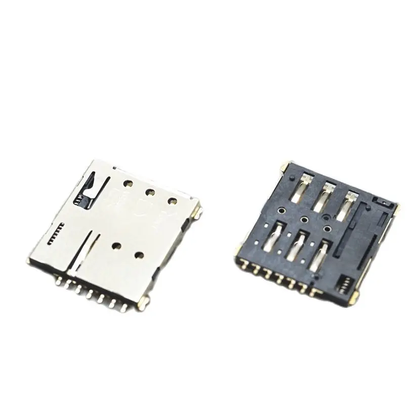 

100PCS Nano-SIM Card Holder Push-push Type 7PIN Mini Sim Card Socket Nano Sim Card Connector in tape Dropshipping