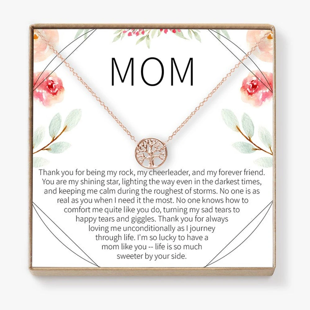 Фото Идеальное ожерелье для мамы с открыткой пожеланиями: подарок подарки на день
