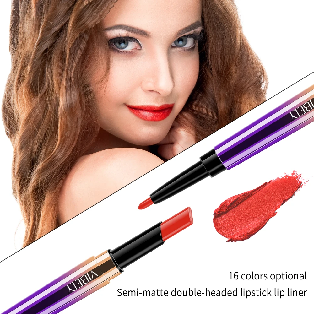 16 Color Lip Liner Double Rotating Matte Lipstick Moisturizing Easy Color Lip Gloss Sexy Woman Convenient Makeup Lip Glaze
16 Color Lip Liner Double Rotating Matte Lipstick Moisturizing Easy Color Lip Gloss Sexy Woman Convenient Makeup Lip Glaze