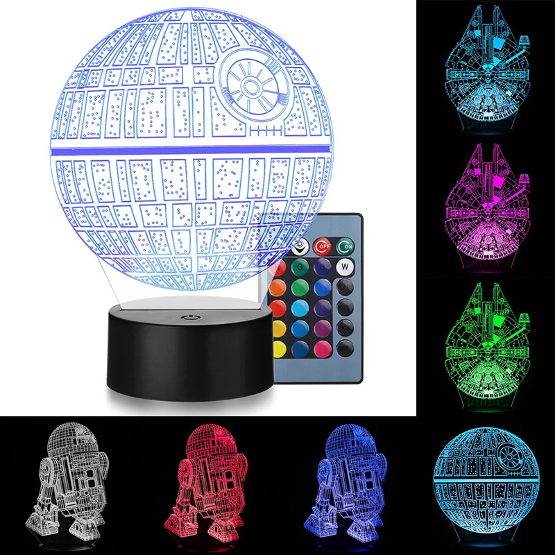 3D Star Wars Night Light 7 Colors Changing Night Lights With Remote Smart Touch Decor Lamp Christmas Birthday Gifts For Kids
3D Star Wars Night Light 7 Colors Changing Night Lights With Remote Smart Touch Decor Lamp Christmas Birthday Gifts For Kids