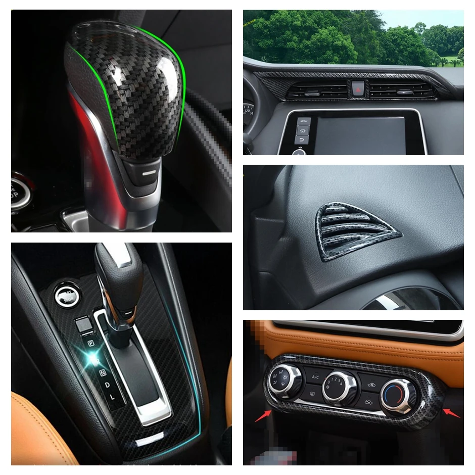 Carbon Fiber Look Interior Refit Kit Central Air AC Control Panel / Gear Box Knob Head Cover Trim For Nissan Kicks 2016 - 2020
Carbon Fiber Look Interior Refit Kit Central Air AC Control Panel / Gear Box Knob Head Cover Trim For Nissan Kicks 2016 - 2020