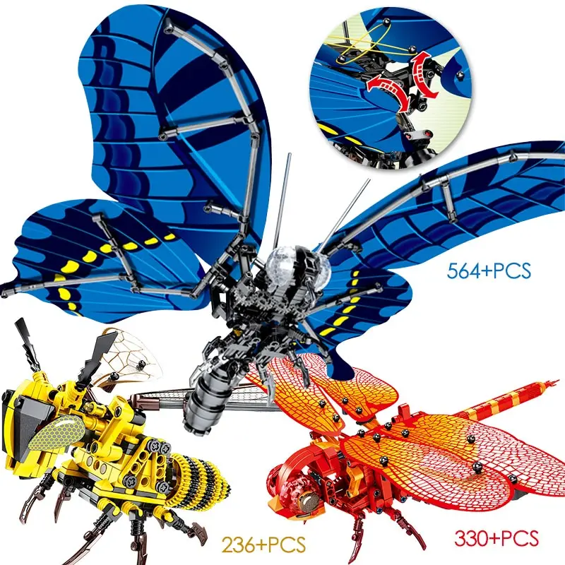 DIY Educational Bricks Simulated Insect Butterfly Bee Red Dragonfly Building Blocks Compatible Legoing Technic Toys for Kids
DIY Educational Bricks Simulated Insect Butterfly Bee Red Dragonfly Building Blocks Compatible Legoing Technic Toys for Kids