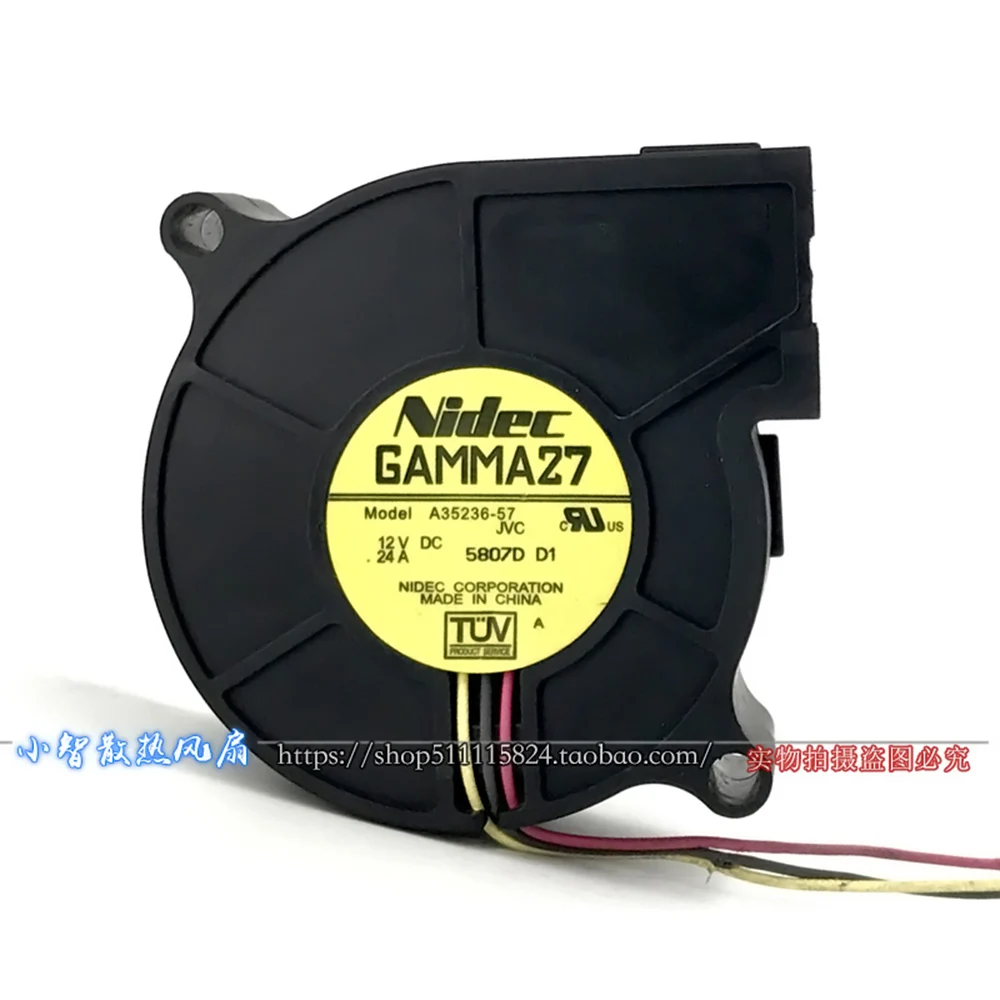 For Nidec A35236-57 60*60*25MM GAMMAZ7 DC12V 0.24A 3 line projector turbo cooling fan DC brushless blower
For Nidec A35236-57 60*60*25MM GAMMAZ7 DC12V 0.24A 3 line projector turbo cooling fan DC brushless blower