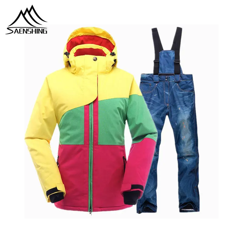 SAENSHING Ski Suit set Women Skiing Jacket + Pants Winter Thermal Thicken Snow Sportswear Waterproof Breathable Snowboard Sets
SAENSHING Ski Suit set Women Skiing Jacket + Pants Winter Thermal Thicken Snow Sportswear Waterproof Breathable Snowboard Sets
