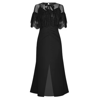 HIGH QUALITY Newest Fashion 2020 Runway Dress Women's Lace Bow Cloak Sleeves Shirt Spaghetti Strap Dress
HIGH QUALITY Newest Fashion 2020 Runway Dress Women's Lace Bow Cloak Sleeves Shirt Spaghetti Strap Dress