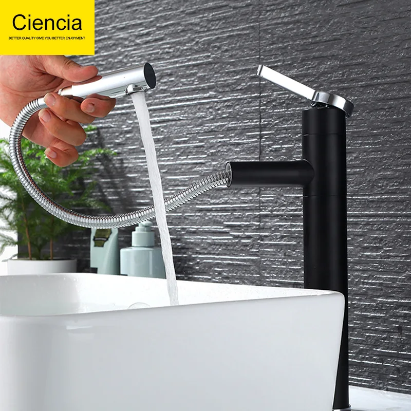 Bathroom Vanity Leading High-Table Basin Hot And Cold Faucet Black And White with Pattern Pulling Rotatable Tap
Bathroom Vanity Leading High-Table Basin Hot And Cold Faucet Black And White with Pattern Pulling Rotatable Tap