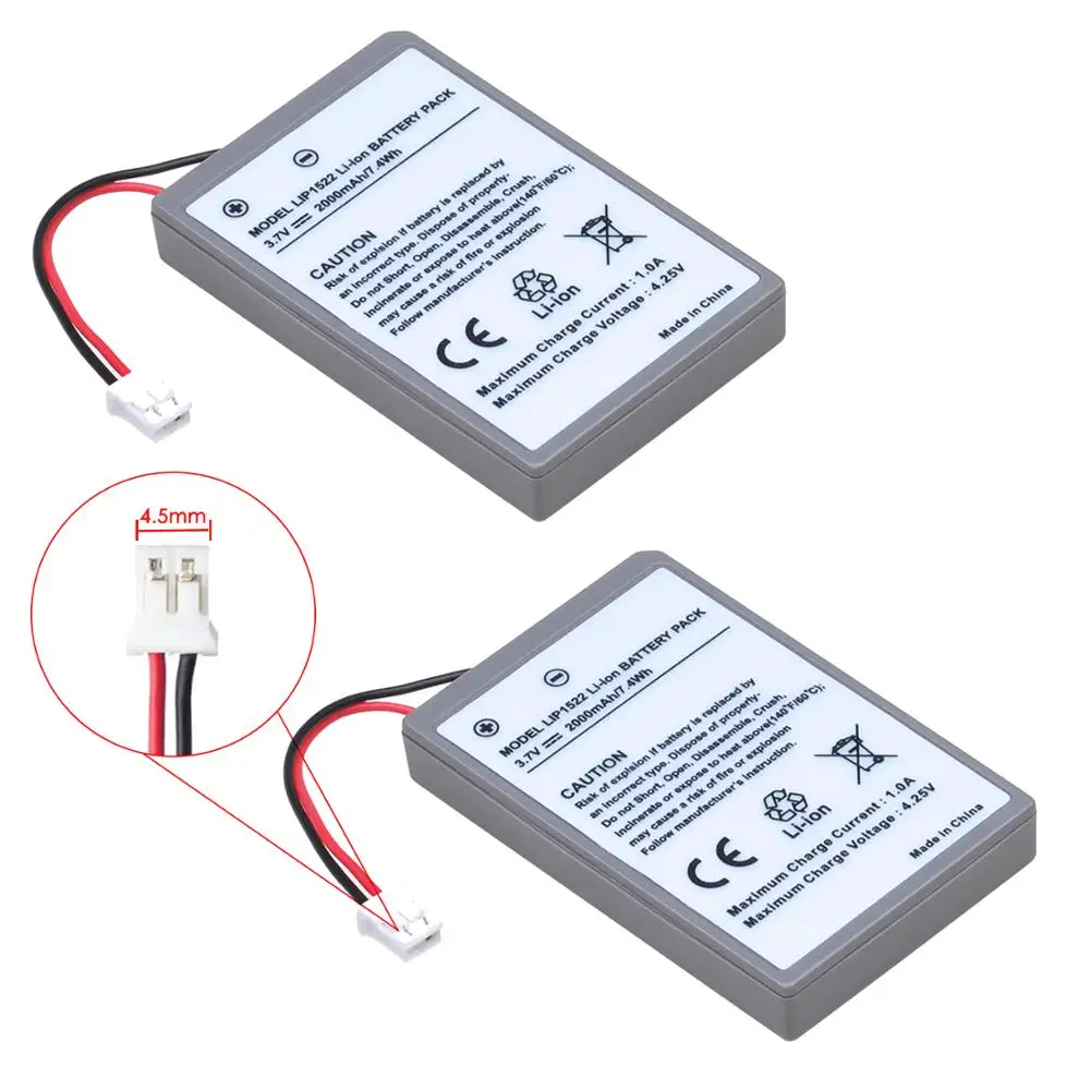2pcs 3.7V 2000mAh CUH-ZCT1E Battery for Sony PS4 Bluetooth Wireless Dual Shock Controller First Generation CUH-ZCT1U
2pcs 3.7V 2000mAh CUH-ZCT1E Battery for Sony PS4 Bluetooth Wireless Dual Shock Controller First Generation CUH-ZCT1U