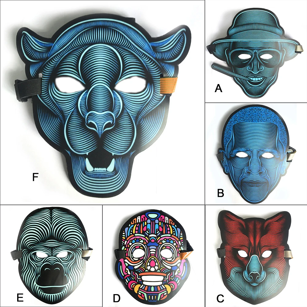 Party Decoration Mask Halloween Festival Full Face Cold Light Masks The Sound Reactive Led Mask Masquerade Cosplay Dancing Props
Party Decoration Mask Halloween Festival Full Face Cold Light Masks The Sound Reactive Led Mask Masquerade Cosplay Dancing Props