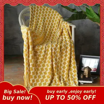 MIHE Knitted Line Blanket Fringed Cotton Knit Blanket Office SingleLunch Break Blanket Air Conditioning Blanket A-TZ04
MIHE Knitted Line Blanket Fringed Cotton Knit Blanket Office SingleLunch Break Blanket Air Conditioning Blanket A-TZ04