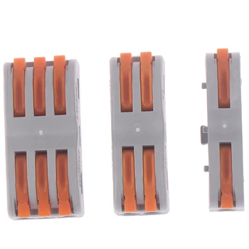 SPL-1 2 3 Way Reusable Mini Fast Wire Connectors Universal Compact Wiring Connector Plug-in Terminal Block Strip Length 9 - 10mm
SPL-1 2 3 Way Reusable Mini Fast Wire Connectors Universal Compact Wiring Connector Plug-in Terminal Block Strip Length 9 - 10mm