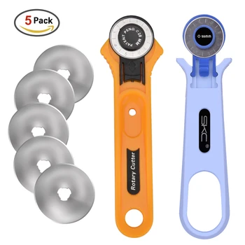 28mm Rotary Cutter With 5 Backup Blades Premium Quilter Sewing Fabric Cutter Paper Leather Cutter Handcraft DIY Leather Tools
28mm Rotary Cutter With 5 Backup Blades Premium Quilter Sewing Fabric Cutter Paper Leather Cutter Handcraft DIY Leather Tools