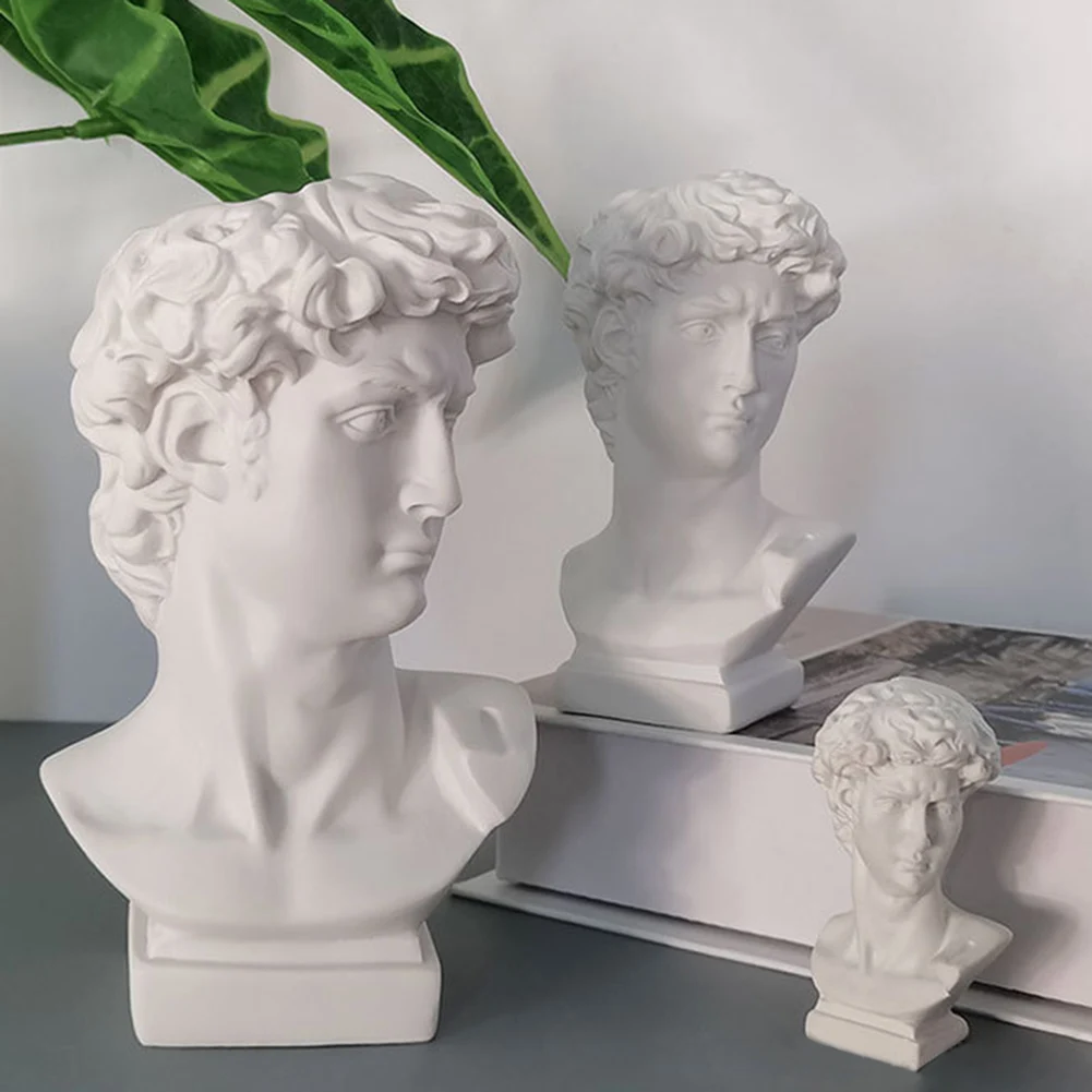 Creative Pen Holder Resin David Sculpture Portrait Statue Makeup Brush Storage Box Flowerpot Vase Art Craft Garden Decor Creative Pen Holder Resin David Sculpture Portrait Statue Makeup Brush Storage Box Flowerpot Vase Art Craft Garden Decor