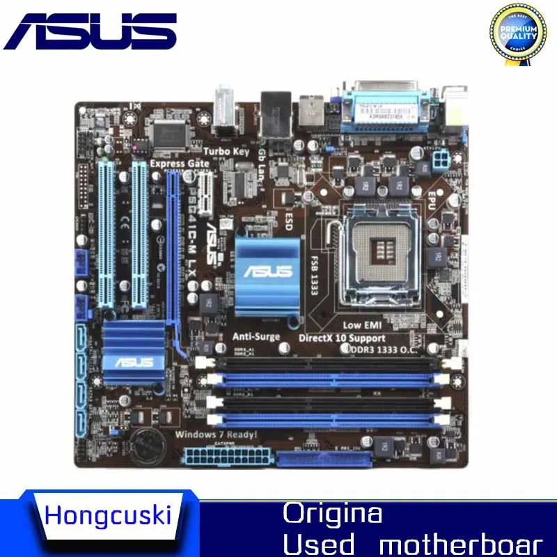 

For ASUS P5G41C-M LX Used original motherboard Socket LGA 775 DDR2 DDR3 G41 Desktop Motherboard