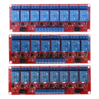 8 Channel Relay Module High and Low Level Trigger Relay Control with Optocoupler #0604
8 Channel Relay Module High and Low Level Trigger Relay Control with Optocoupler #0604