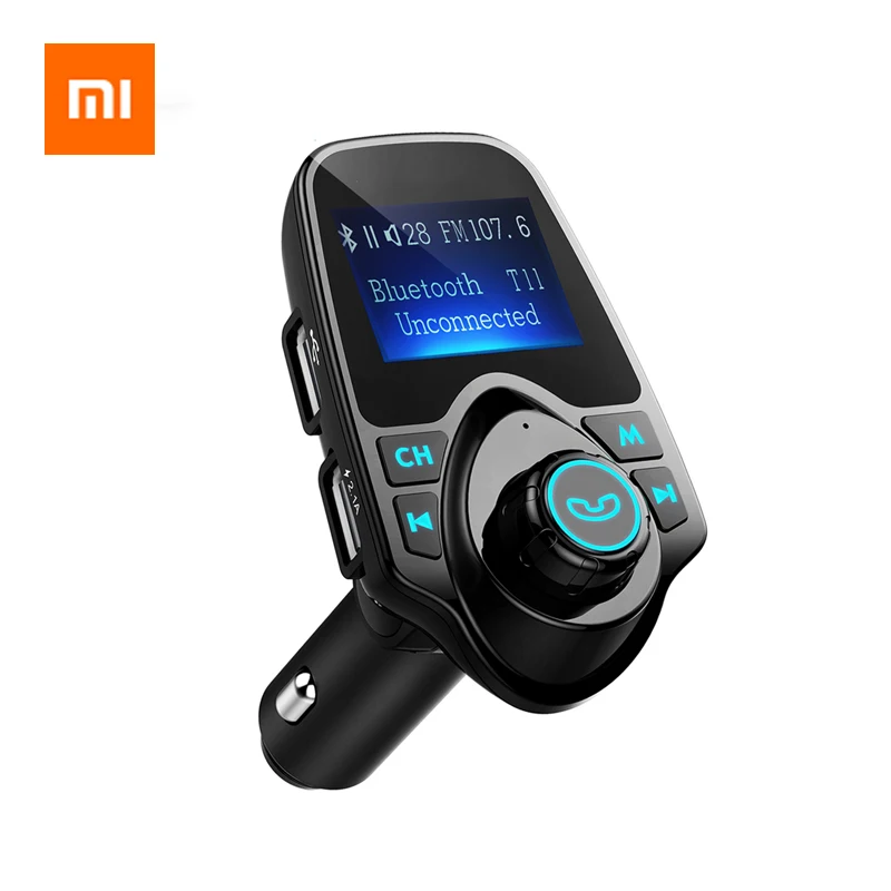 

Xiaomi T11 Wireless Bluetooth FM Transmitter Handsfree Car Kit MP3 Player Wireless Bluetooth Adapter With Dual USB Port Car Kit