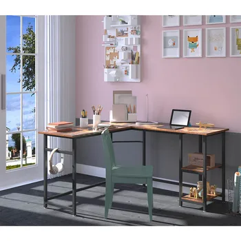 L-shape Computer Desk Laptop Table with 2 Storage Shelves Corner Desk Workstation Larger Gaming Desk for Home Office Furniture
L-shape Computer Desk Laptop Table with 2 Storage Shelves Corner Desk Workstation Larger Gaming Desk for Home Office Furniture
