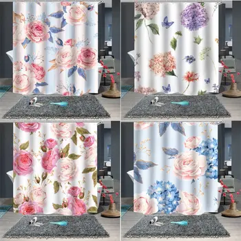 180x150 CM Waterproof Fabric Bathroom Shower Curtain Decor Flower Pattern Water Resistant Shielding Cloth with 12 Hos
180x150 CM Waterproof Fabric Bathroom Shower Curtain Decor Flower Pattern Water Resistant Shielding Cloth with 12 Hos