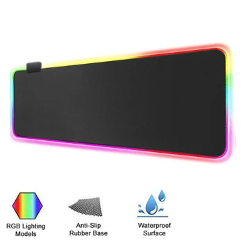RGB Soft Large Gaming Mouse Pad amer Mouse Mat Locked LED Lighting Rubber Gaming Mousepad Anti-slip Keyboard Pad Mat
RGB Soft Large Gaming Mouse Pad amer Mouse Mat Locked LED Lighting Rubber Gaming Mousepad Anti-slip Keyboard Pad Mat