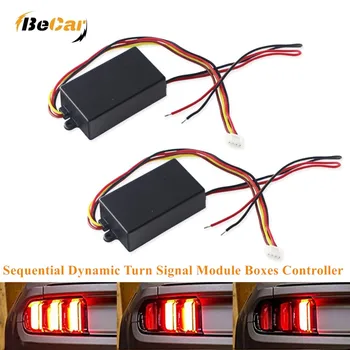 2PCS Universal Car Tail LED Light 3-Step Sequential Dynamic Chase Flash Module Boxes Controller for Front Rear Turn Signal Light
2PCS Universal Car Tail LED Light 3-Step Sequential Dynamic Chase Flash Module Boxes Controller for Front Rear Turn Signal Light