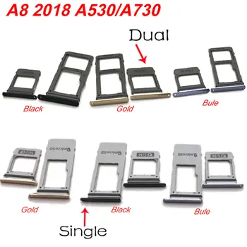 100pcs/lot For Samsung Galaxy A8 2018 A530 A730 A530F A730F Sim SD Card Tray Reader Holder Replacement Single Dual Sim Version 
100pcs/lot For Samsung Galaxy A8 2018 A530 A730 A530F A730F Sim SD Card Tray Reader Holder Replacement Single Dual Sim Version