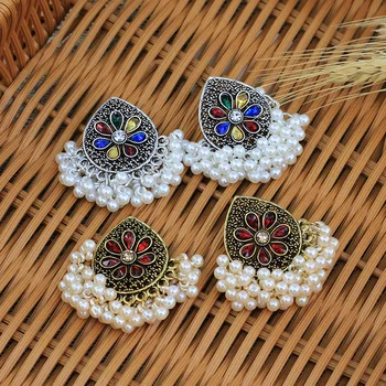 Vintage Handmade White Pearl Beads Flower Thailand Indian Jhumki Jhumka Earrings Bohemia Party Jewelry Statement pendientes
Vintage Handmade White Pearl Beads Flower Thailand Indian Jhumki Jhumka Earrings Bohemia Party Jewelry Statement pendientes