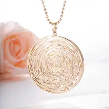 Rose Gold Hollow Bloem Hanger Ketting Trui Lange Trui Sieraden Geometrische Crystal Ketting Voor Vrouwen Gift 2018 Nieuwe Mode(China)