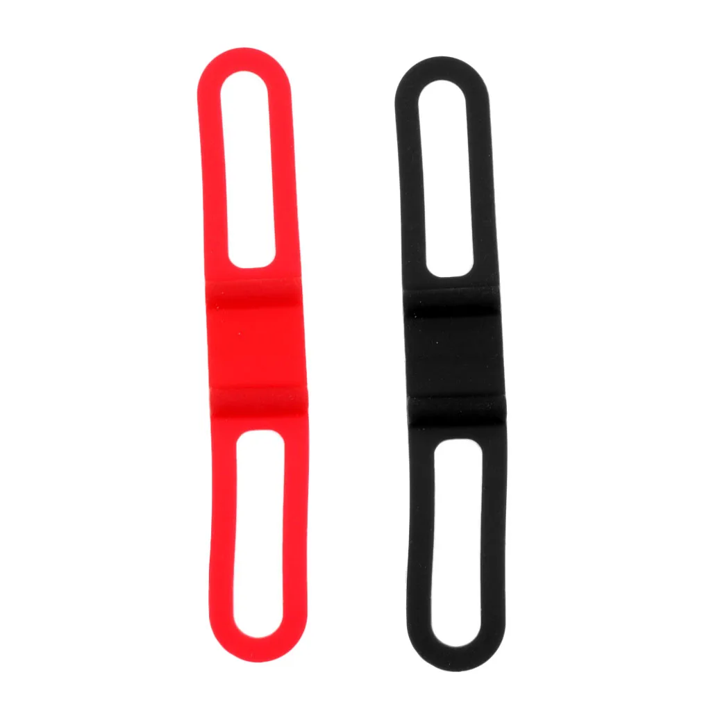 2Pcs Bicycle Silicone Band Cycling Bike Elastic Strap, Handlebar Flashlight Phone Strap, Tie Mount Holder Black/Red 2Pcs Bicycle Silicone Band Cycling Bike Elastic Strap, Handlebar Flashlight Phone Strap, Tie Mount Holder Black/Red