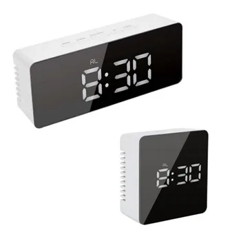 LED Mirror Alarm Clock Digital Snooze Table Clock Wake Up Light Electronic Large Time Temperature Display Home Decoration Clock
LED Mirror Alarm Clock Digital Snooze Table Clock Wake Up Light Electronic Large Time Temperature Display Home Decoration Clock