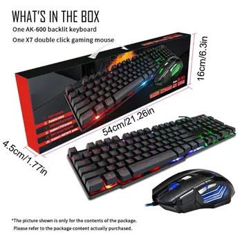 USB Wired Gaming Keyboard and Mouse 104 Keys Backlight Silent Keyboard for PC
USB Wired Gaming Keyboard and Mouse 104 Keys Backlight Silent Keyboard for PC