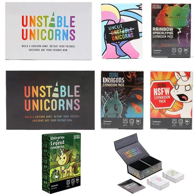 Unstable Unicorns Card Games Fun Best Board Games Basic/Expansion Pack Dragons NSFW Uncut Rainbow Unicorns Legend
Unstable Unicorns Card Games Fun Best Board Games Basic/Expansion Pack Dragons NSFW Uncut Rainbow Unicorns Legend