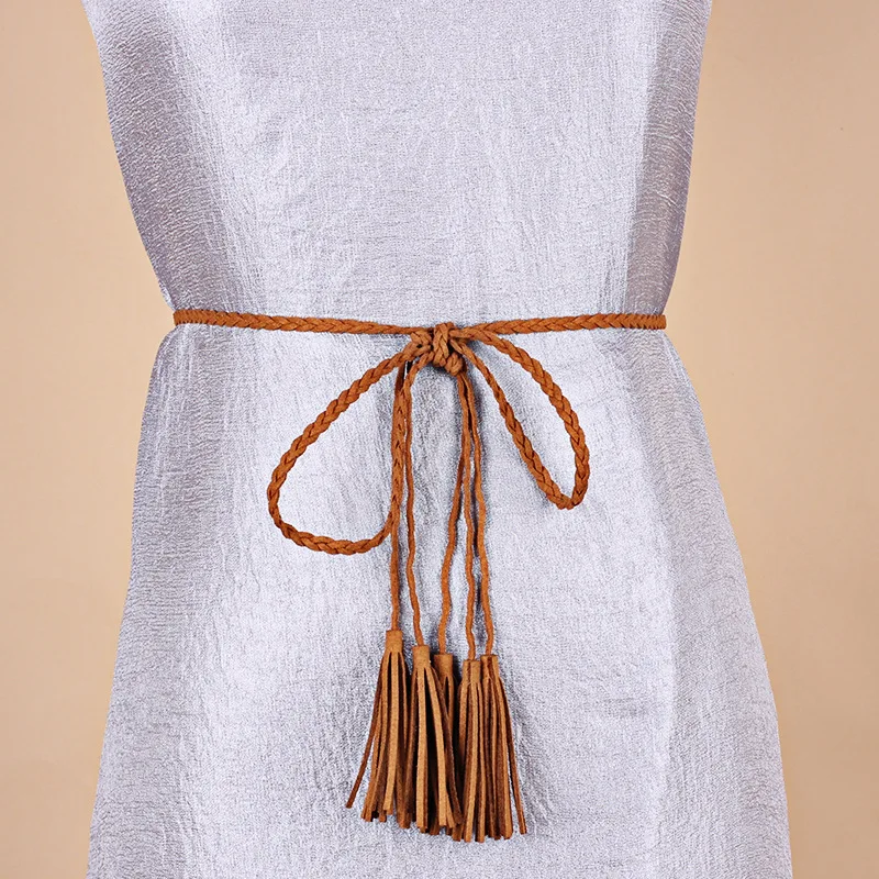 New Women's Decorative Belt New Style Candy-Colored Hemp Rope Band for Women Braid Slim Thin Belt Wide Belt for Girls 160cm 
New Women's Decorative Belt New Style Candy-Colored Hemp Rope Band for Women Braid Slim Thin Belt Wide Belt for Girls 160cm